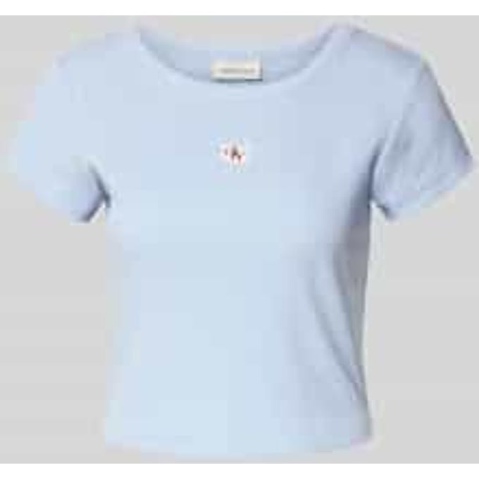 Kort T-shirt met labeldetail