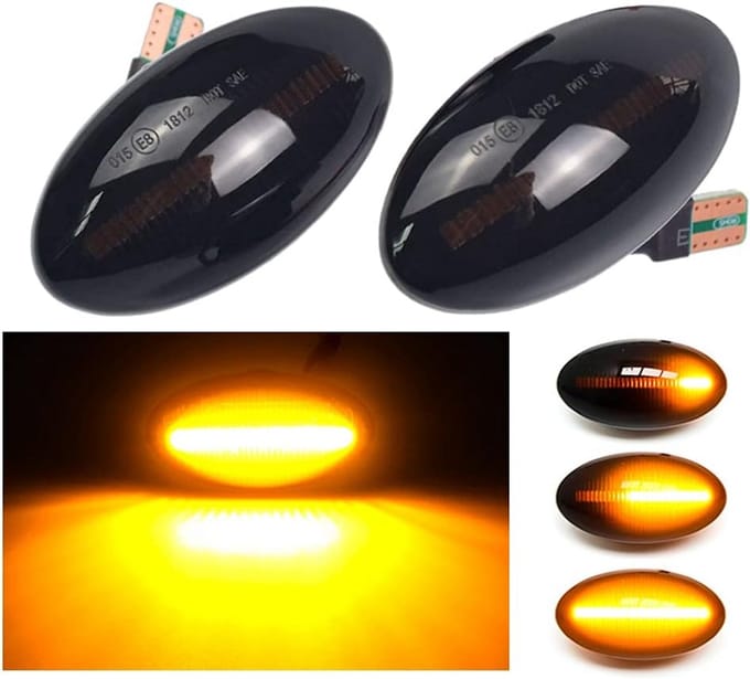 Dynamische LED Zijknipperlichten voor Mini Cooper R50 R52 R53 (2002-2008) - Zwart