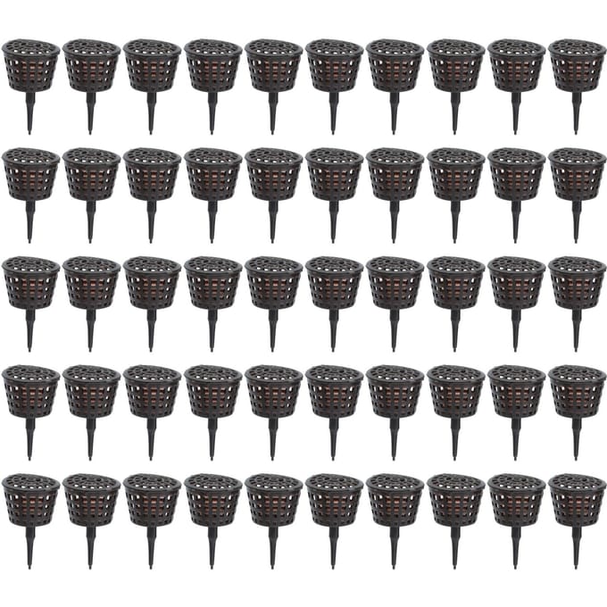 50 stuks Meststofmand Plastic Stevig Duurzaam Planten Bemesting Doos voor Potplanten Thuis black