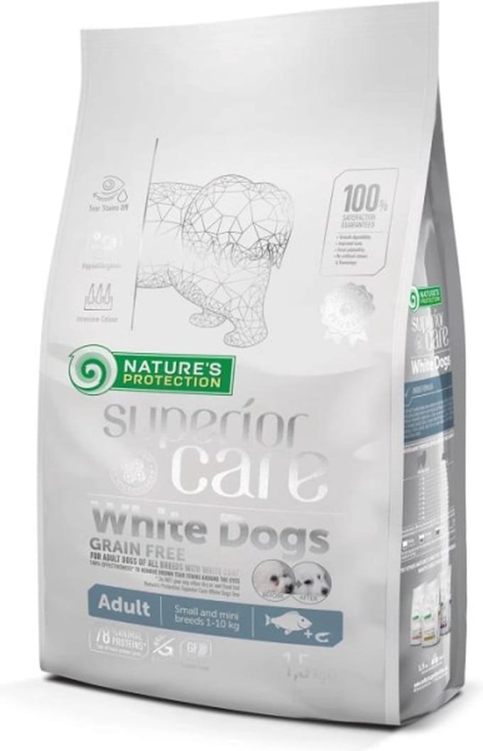 Natures Protection White Coat Fish adult 1,5kg.