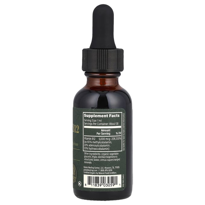 Vitamin B12 | Vloeibaar en hooggedoseerd | Global Healing | 30 ml