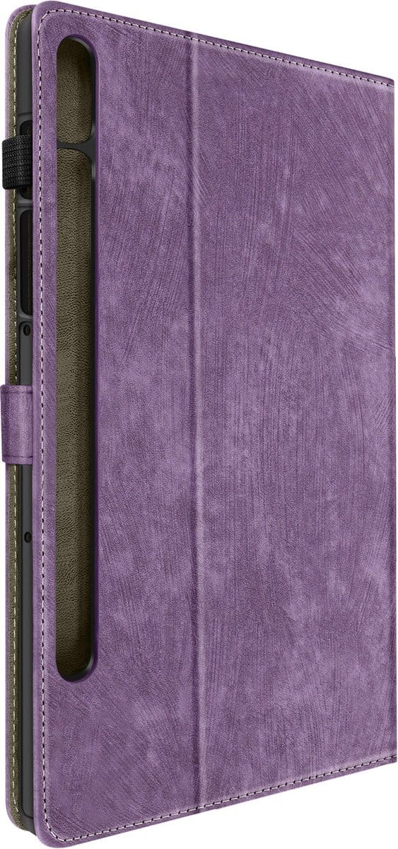 Avizar Foliohoes Geschikt voor Samsung Galaxy Tab S9 / S9 FE Multi-compartiment folio en videostandaard, Paars