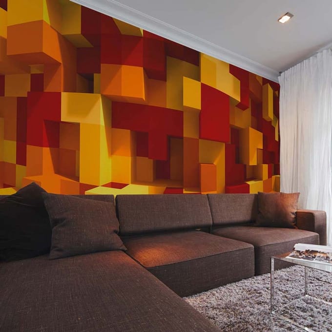 Fotobehang 3DCubesOrange DD108905 A.S. Création AP Digital 4 | 3D Fotobehang