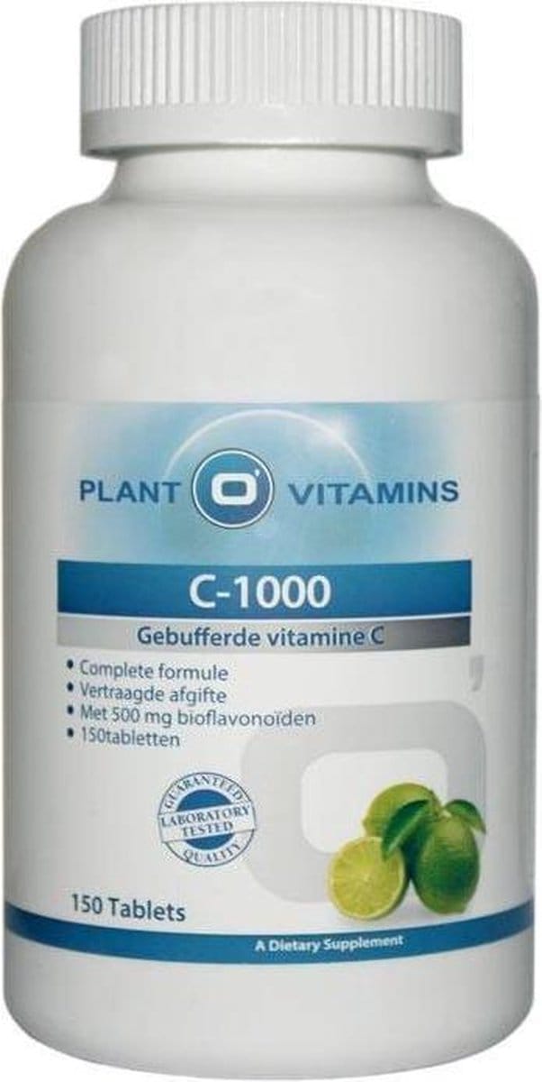 Vitamine C 1000 Mg Calcium Ascorbaat Plantovitamins 150 Tabletten