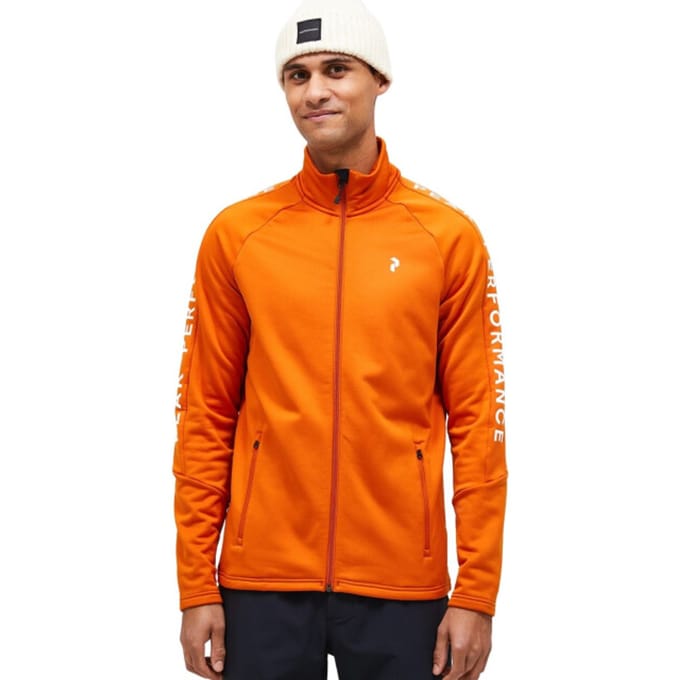 Peak Performance Rider Zip Fleecevest heren Bruin XL