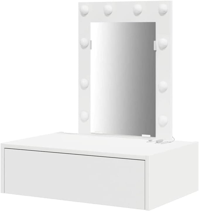 Toilettafel - Kaptafel Meubel - Make-up Aanbrengen - Modern Design - 60 x 40 x 70 cm - Wit