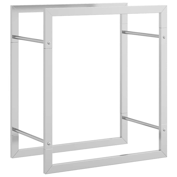 vidaXL - Haardhoutrek - 50x28x56 - cm - roestvrij - staal