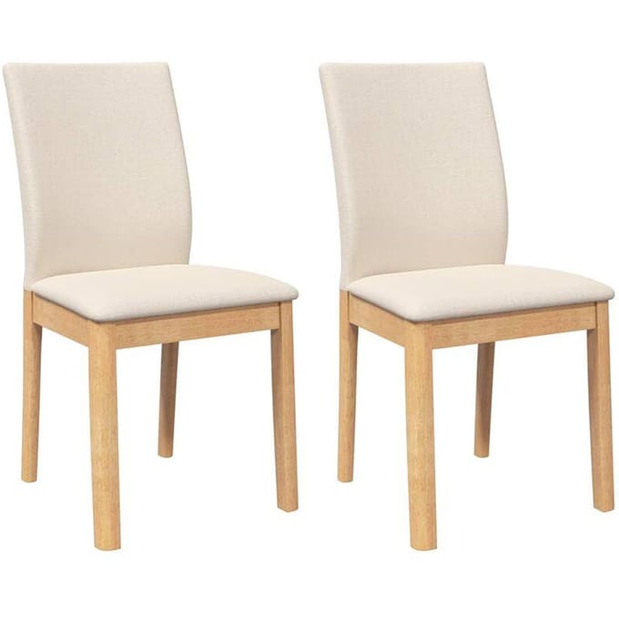 vidaXL Chaises à manger coussins 2 pcs bois massif caoutchouc