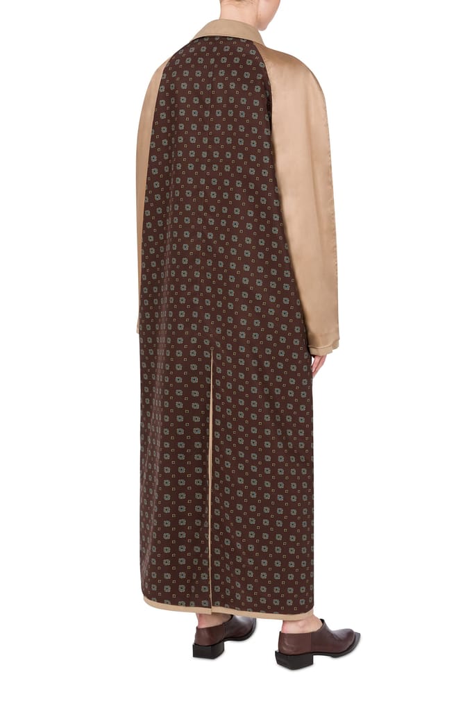 Moschino Reversible Trench Coat In Gabardine And Satin Beige Größe: 42 | Leichte Jacken Outlet | Damen | Braun