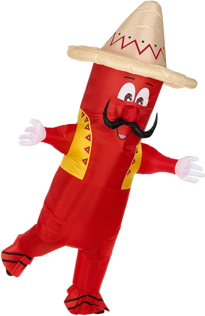 Mexicaans chili peper kostuum opblaasbaar
