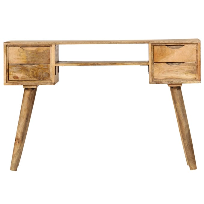 vidaXL - Schrijftafel - 115x47x76 - cm - massief - mangohout