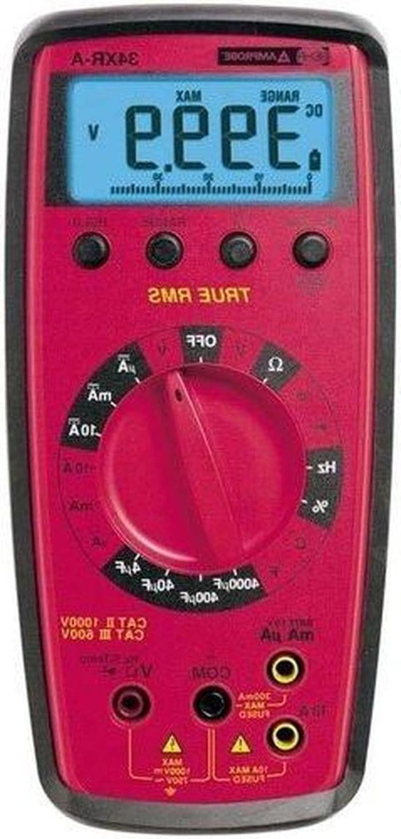 Digitale Multimeter - Meetapparaat - Elektrische Metingen - T-RMS Waarden - Compact Formaat - Grijs