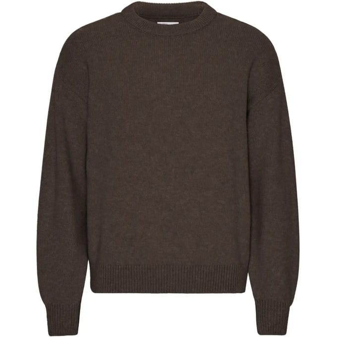 Trui met oversized ronde hals Colorful Standard Coffee Brown