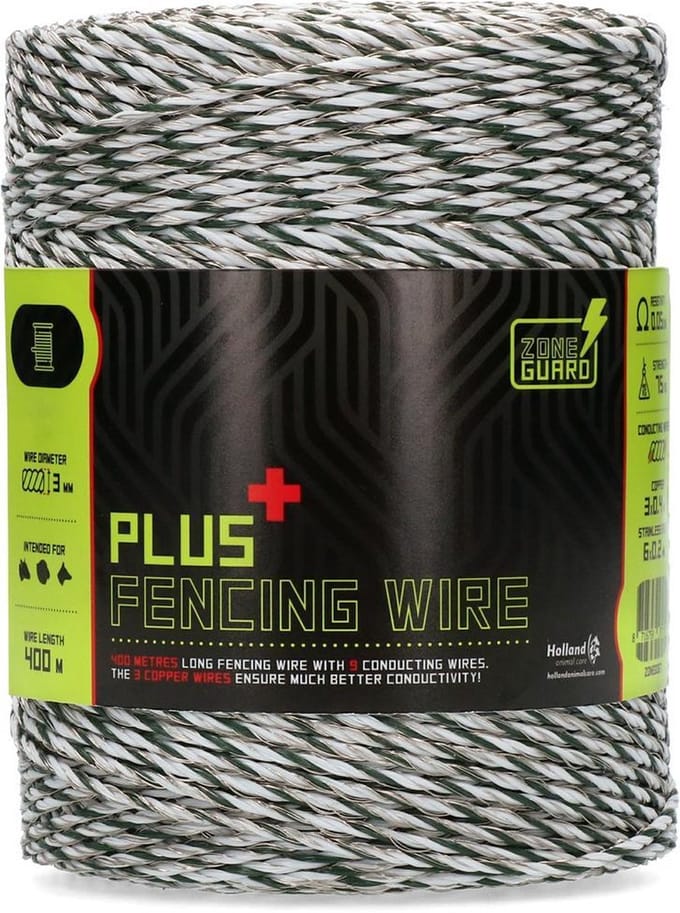 PetsFirst 3 mm Plus afrasteringsdraad wit en groen