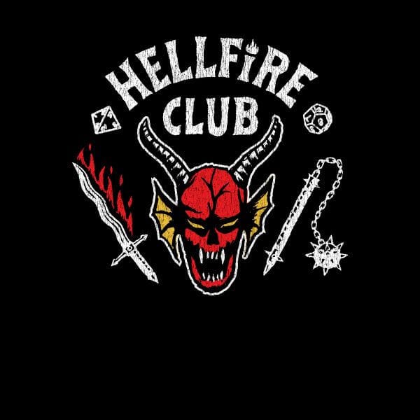 Stranger Things Hellfire Club Vintage Dames T-Shirt - Zwart - M