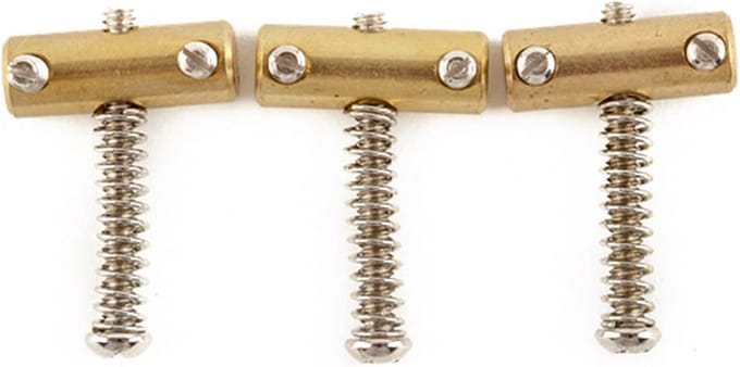 Bridge Saddles American Vintage Tele, threaded, brass, set of 3