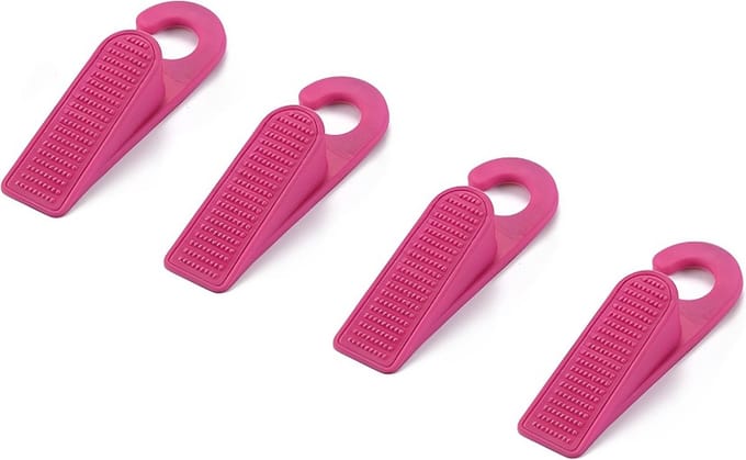 Rubber Deurstopper Deurstop | Deurvastzetter | Deurklem | Deurwig | SET van 4 - Roze