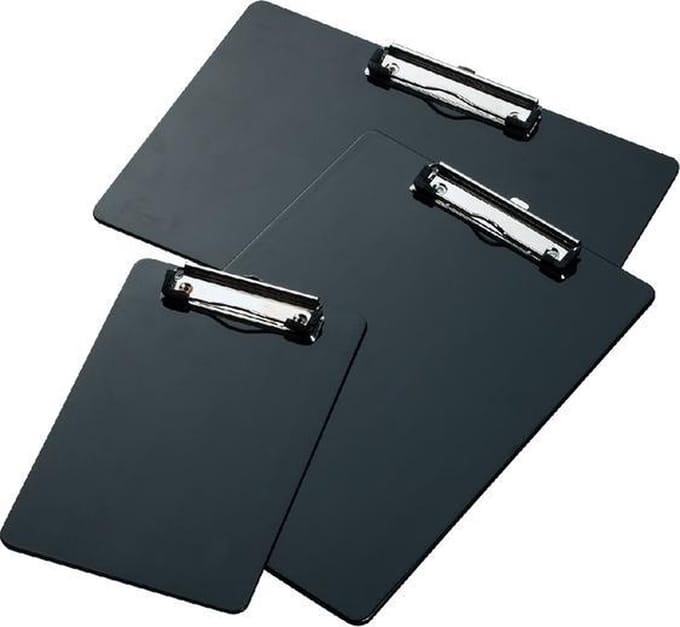 5 x Klembord LPC * A4 staand * kopklem * zwart * voordeelset