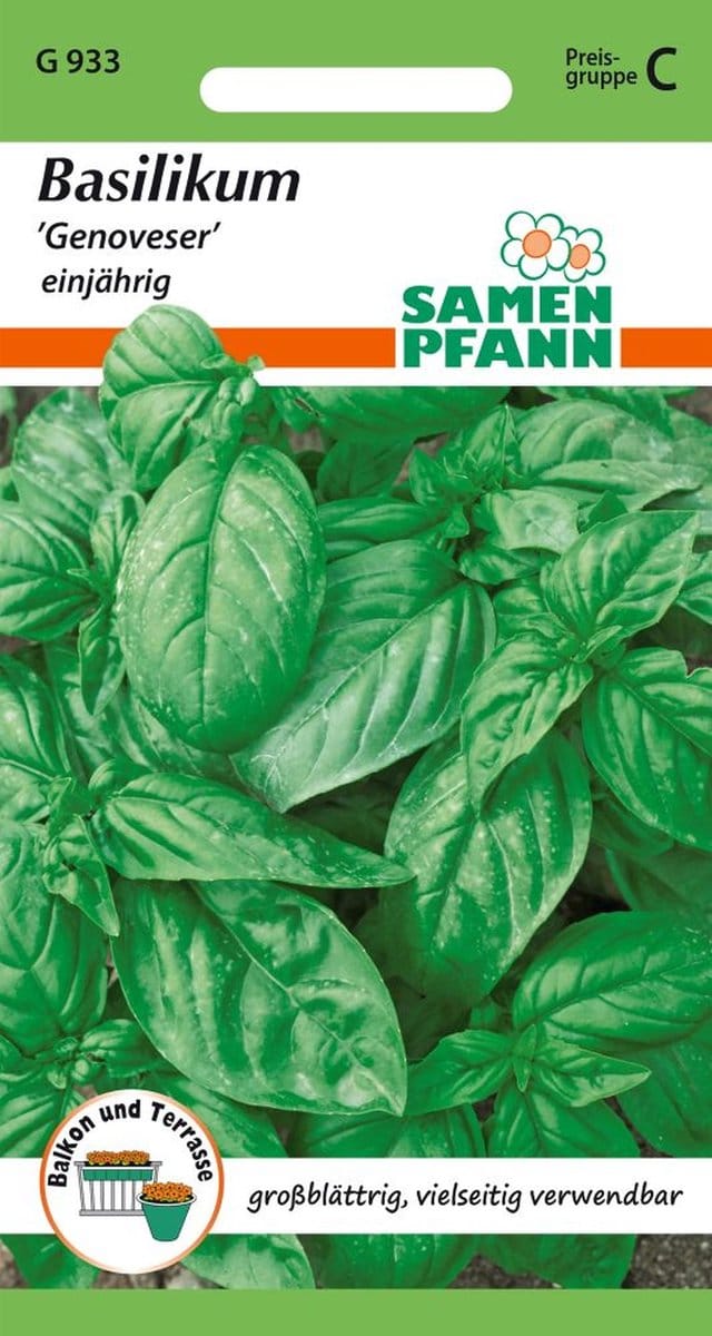 Genovese basilicum - basilicumzaden, kruidenzaden, specerijenzaden