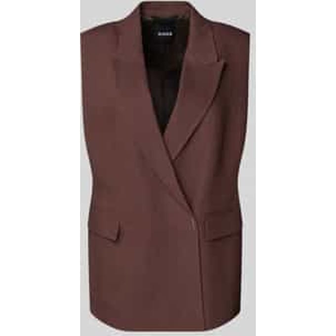 regular fit bodywarmer van mix van linnen en viscose model 'JANKANIA'