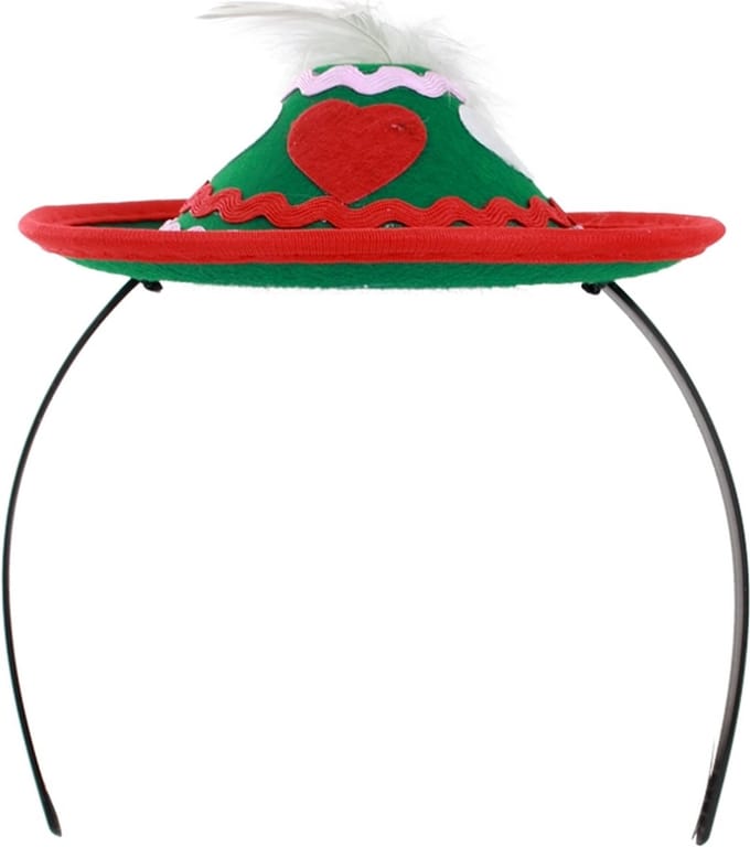 Tiroler hoedje mini op hoofdband