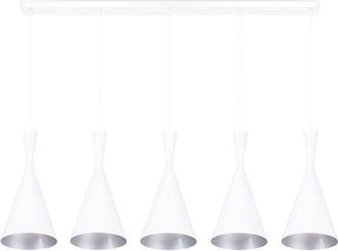 Linea Verdace - Clessidra Hanglamp 5L E27 60W - Wit Mat Zilver