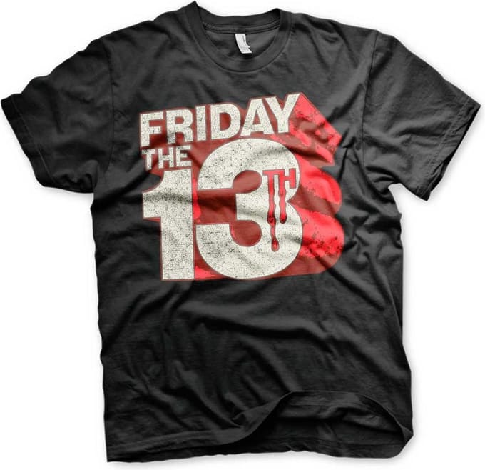 Friday The 13th Heren Tshirt -S- Block Logo Zwart