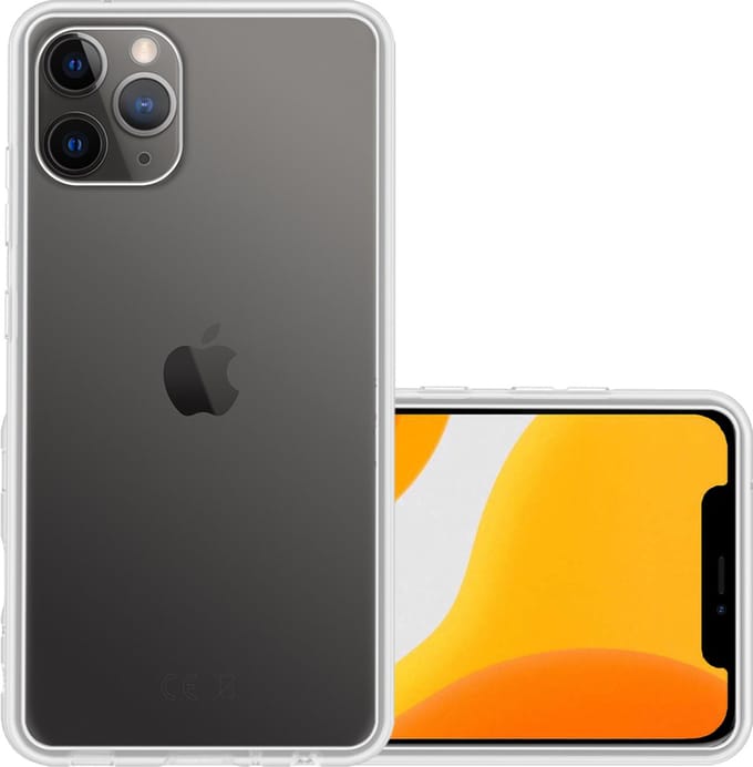 Hoesje - Geschikt voor Apple iPhone 12 Pro Max - Sterk & Shockproof - Hoes Cover - Siliconen Case - Transparant