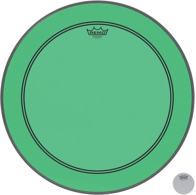 Remo Powerstroke 3 Colortone 22" Grün - Bass drumvel