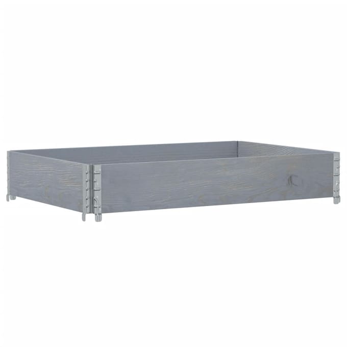 vidaXL Palletopzetrand 120x80 cm massief grenenhout grijs