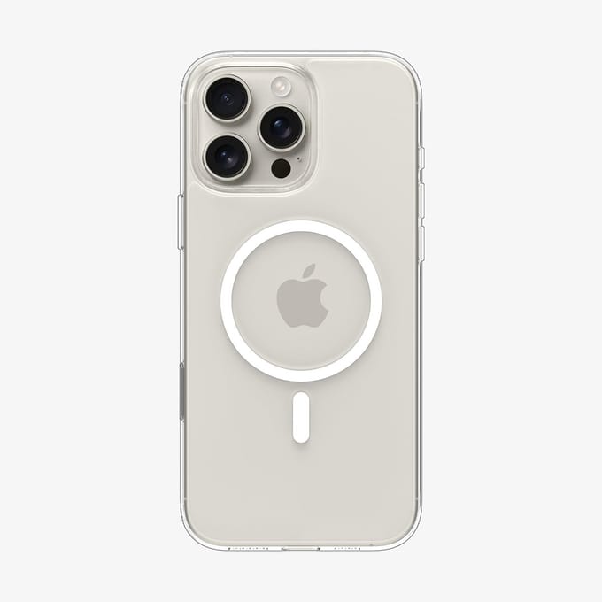 Spigen Hoesje Geschikt voor Apple iPhone 16 Pro Max - Thin Fit MagFit Case - Back Cover Compatibel met MagSafe / Qi2 - Transparant Wit