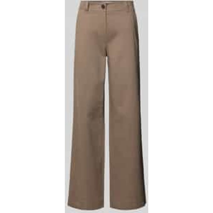 broek met rechte pijpen van katoenmix