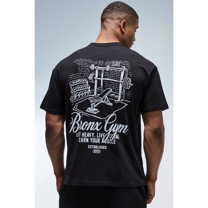 Active Bronx Gym Oversized T-shirt | Black | Size Small