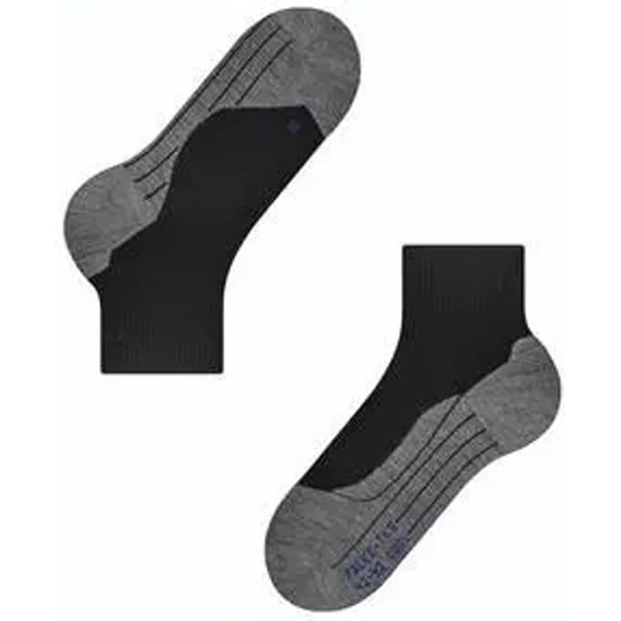 FALKE TK5 Cool Short anti-blaar dun lyocell functioneel materiaal wandelsokken dames zwart - maat 41-42