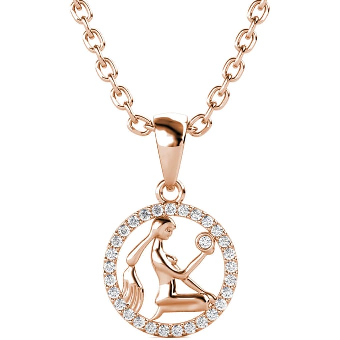 Maagd Zodiac Hangers - Roségoud en Kristal