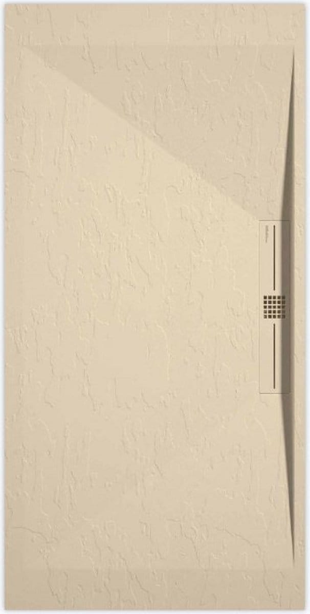 Sanifun douchebak Stone Side Cream Slate 900 x 800 P