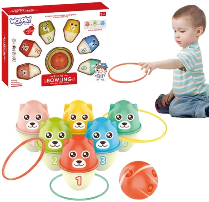 Woopie Bowling voor kinderen Kleurrijke teddyberen 3in1 - UNI