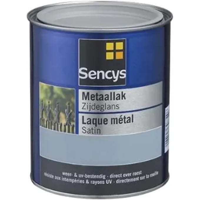 Sencys Metaallak Zijdeglans Wit 250ml