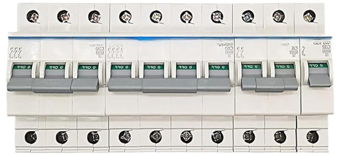 Stroomonderbreker - Miniatuur schakelaar - Elektrische beveiliging - Compact ontwerp - 10A 16A - Grijs