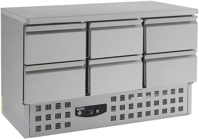 Combisteel Koelwerkbank 400L Met 6 Laden - 1365x700x875mm