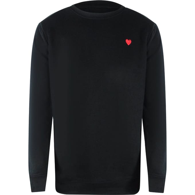 Love Moschino Small Heart Logo Black Sweatshirt