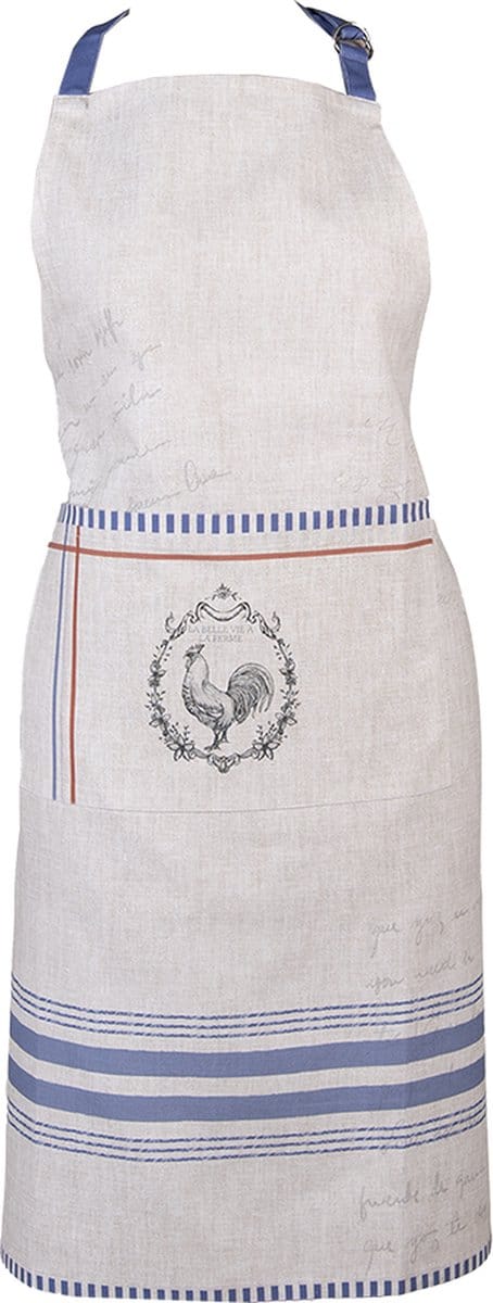 Clayre & Eef Keukenschort 70x85 cm Beige Katoen Haan