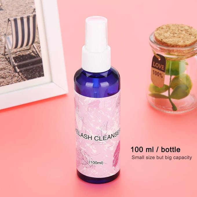 100 ML Wimperreiniger Grafting Wimperreinigingsoplossing Spray Voorbehandeling voor Wimper beige