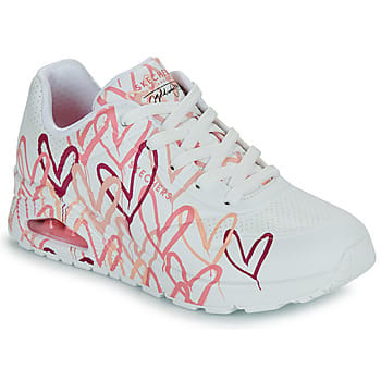 Hartjes-print sneakers voor dames Skechers Uno Spread The Love