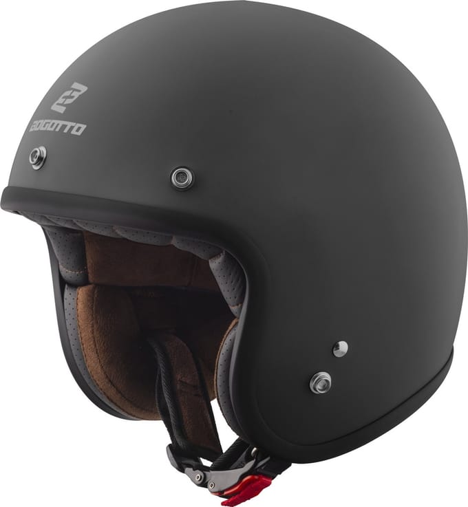 Bogotto H541 Solid Mat Zwart Jethelm - Helm