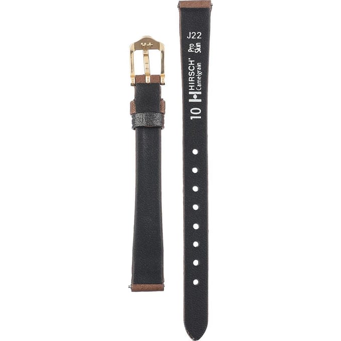 Hirsh Horlogeband Camelgrain Bruin - Leer - 10mm