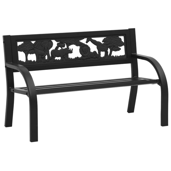 vidaXL - Kindertuinbank - 86 - cm - staal