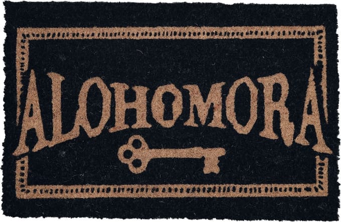 Harry Potter Alohomora Unisex Deurmat - matzwart - Standard