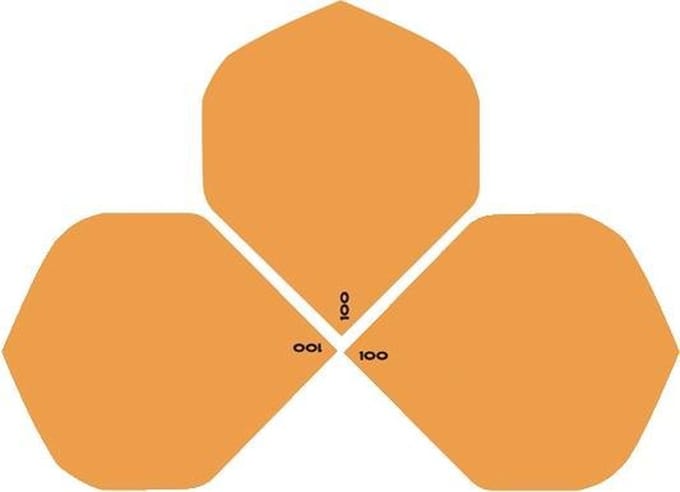 ABC Darts - Dart Flights Strong100 Oranje - 8 sets (24 stuk)