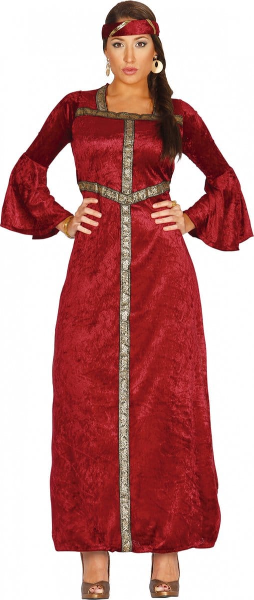 Fiestas Guirca Verkleedjurk Renaissance Polyester Rood Maat Xl